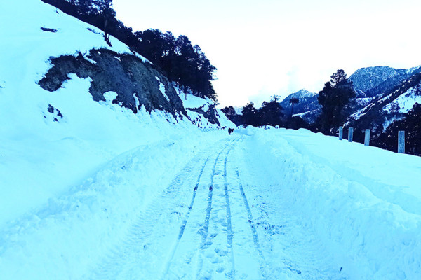 भारी हिमपातले मध्यपहाडी लोकमार्ग अवरुद्ध